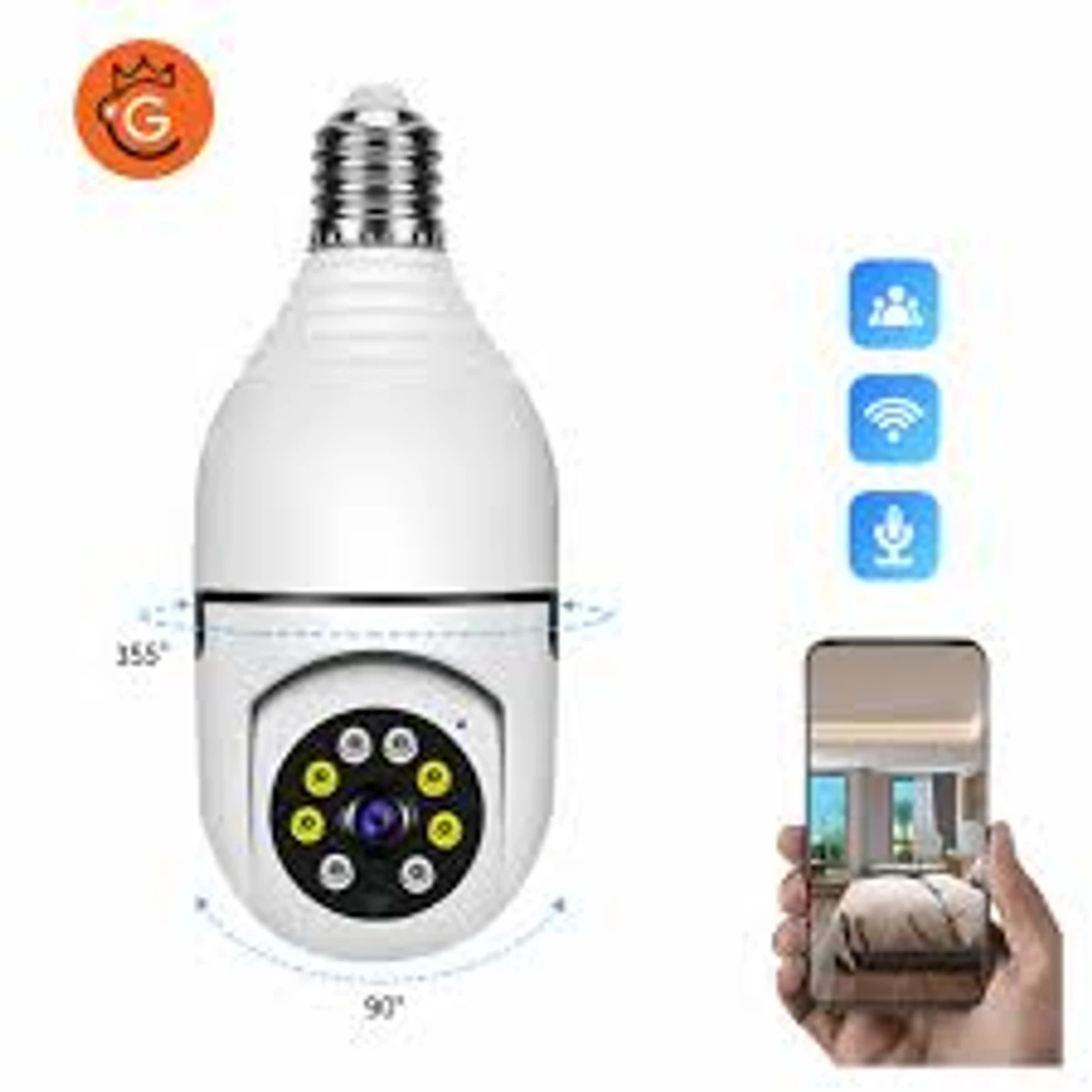 V380 বাল্ব সিস্টেম 360° মুভিং WI-FI আইপি ক্যামেরা