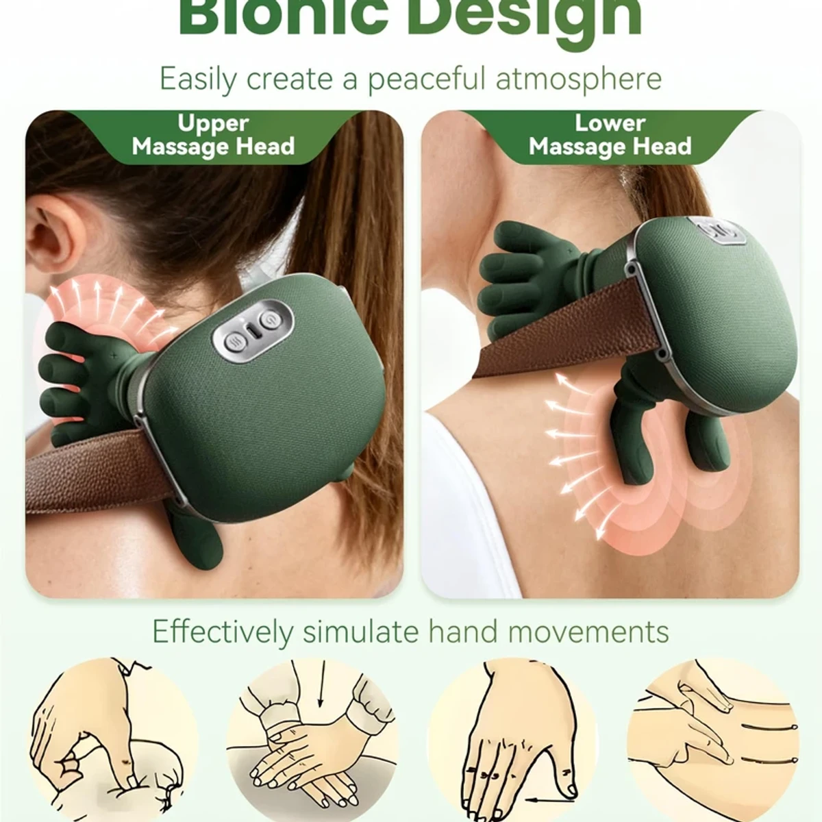 Normal Quality 4D Neck & Shoulder Massager USB Type C Rechargeable ইলেকট্রিক নেক ও শোল্ডার ম্যাসাজার