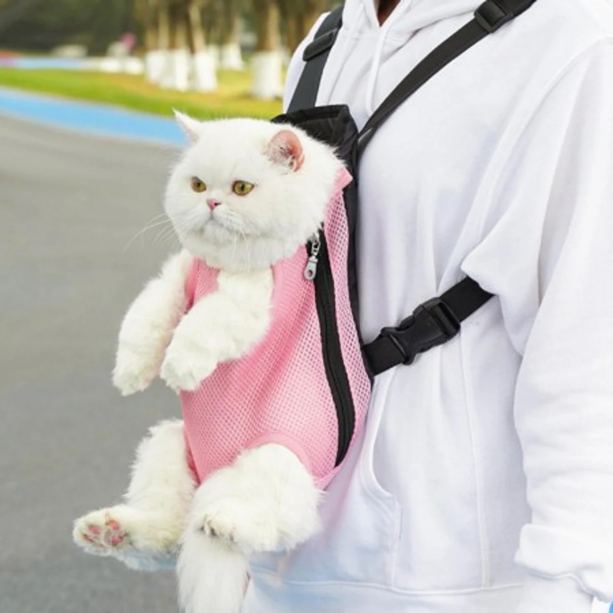 Premium Cat Carrier Backpack | Breathable Pet Carrier Bag for Travel Pink