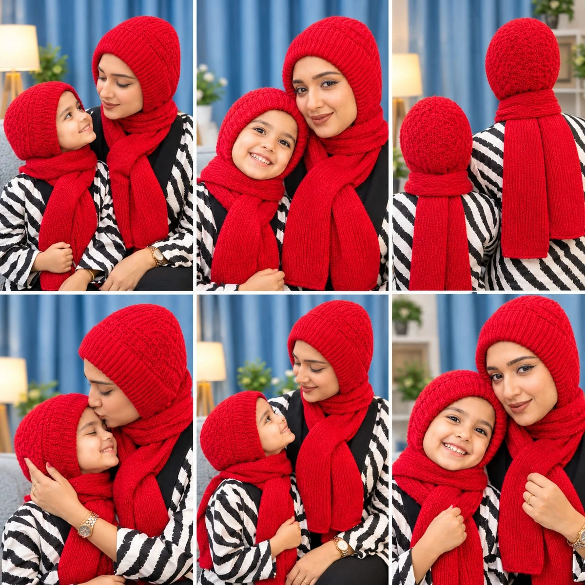 মা-মেয়ে কম্বো প্যাক(Red)