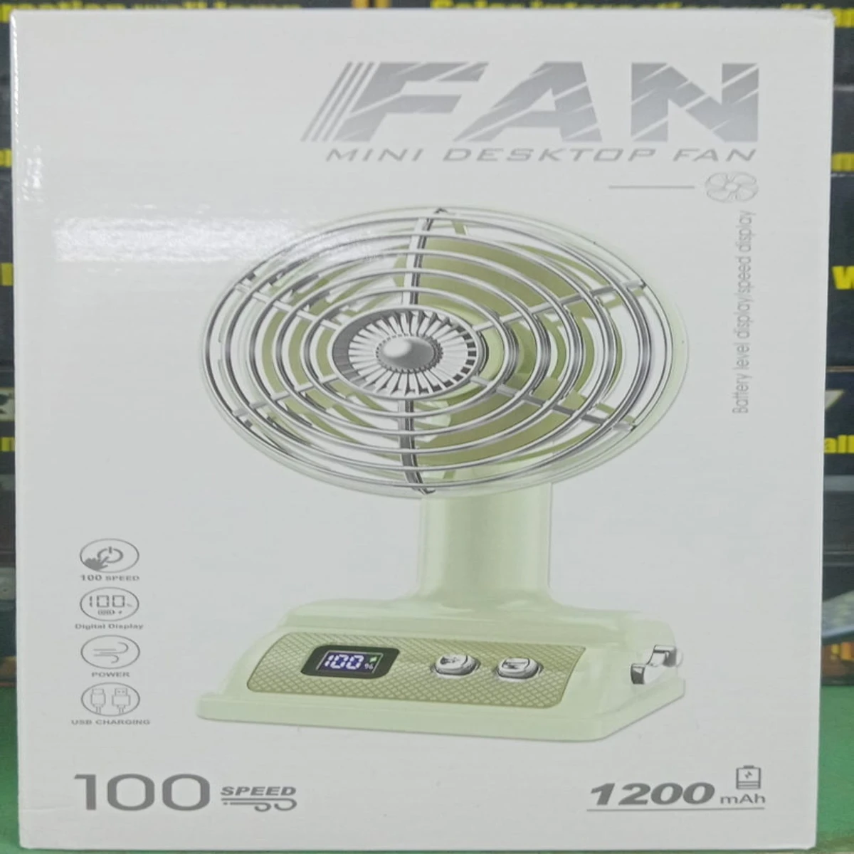 🔋 Rechargeable Mini Desktop Fan