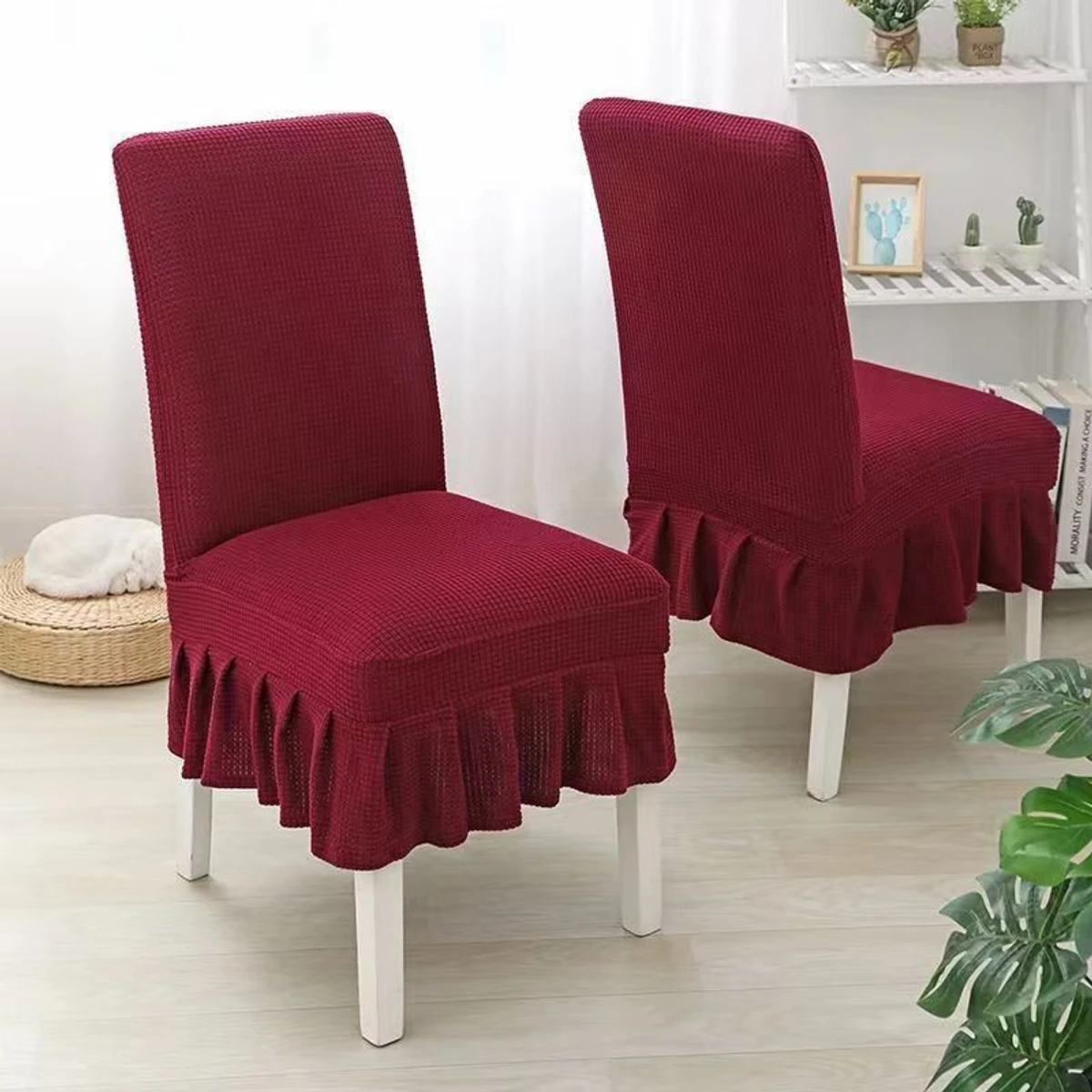 Solid Color Chair Covers  for Dining Room Seat (meron colour)