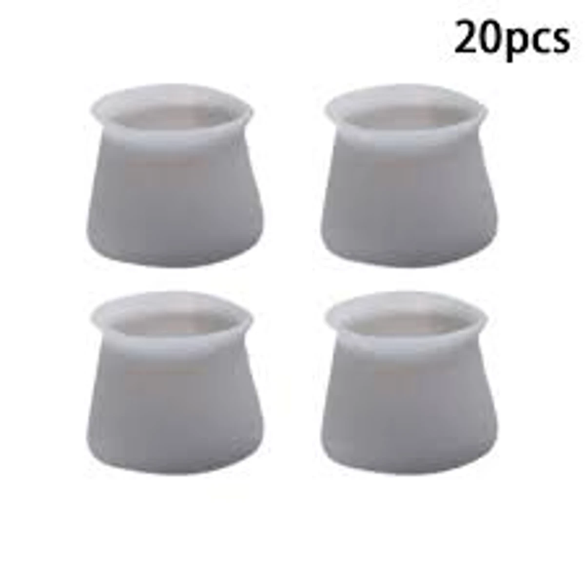 24 pcs Chair Leg Floor Protectors Felt Bottom Furniture Silicone Leg Caps, Chair Leg Covers to Reduce Noise, Easily Moving for Furniture Chair Feet,(Ash colour)