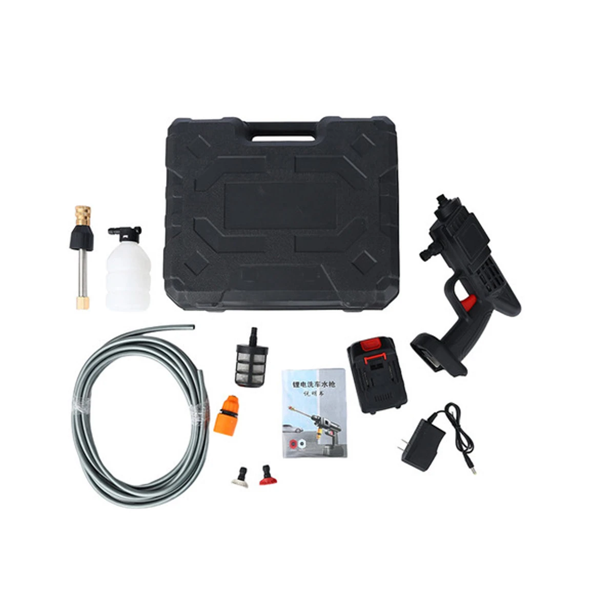RECHARGEABLE CORDLESS HIGH PRESSURE CAR WASHER GUN