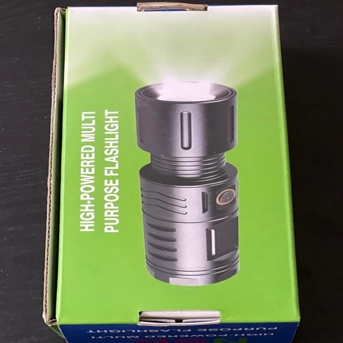 METAL BODY 20000 MH RECHARGEABLE LED TORCH LIGHT, WATERPROOF STRONG LED FLASHLIGHT WITH POWER BANK