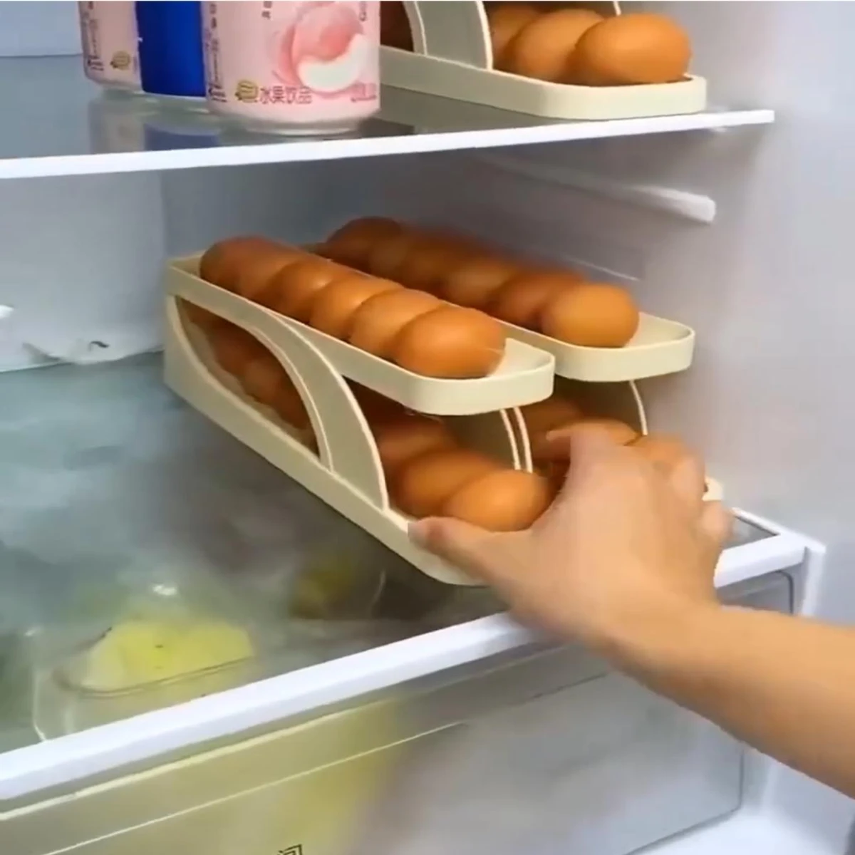 Plastic Automatic Rolling Egg Dispenser Holder (1 pcs)