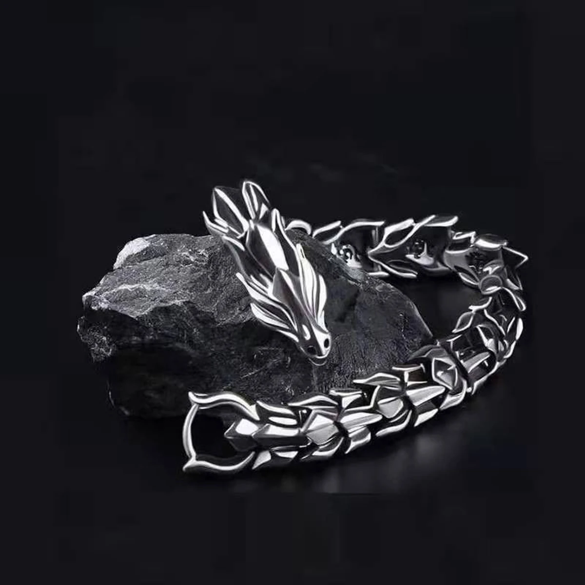 Stainless Steel Dragon Bracelet (2024)