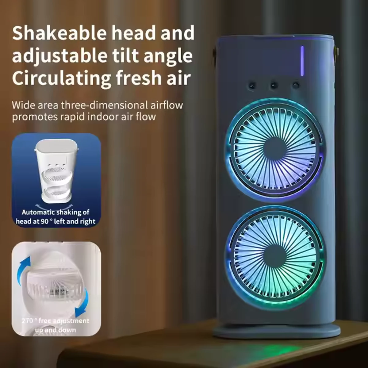 Double Cool Spray Fan Remote Control
