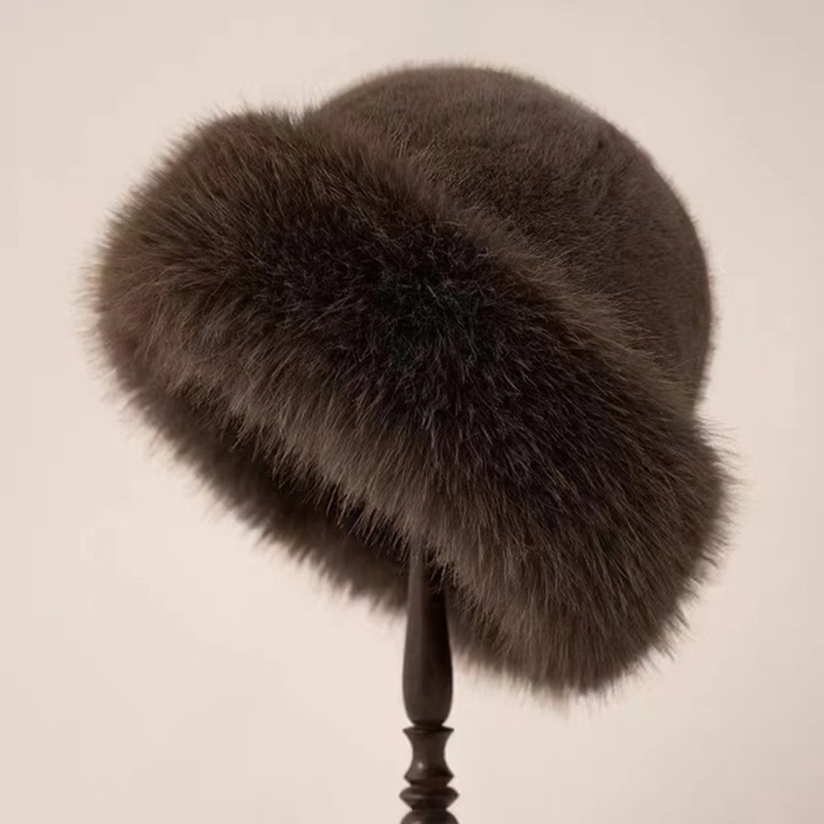 Mongolian Hat for Women(coffee colour)